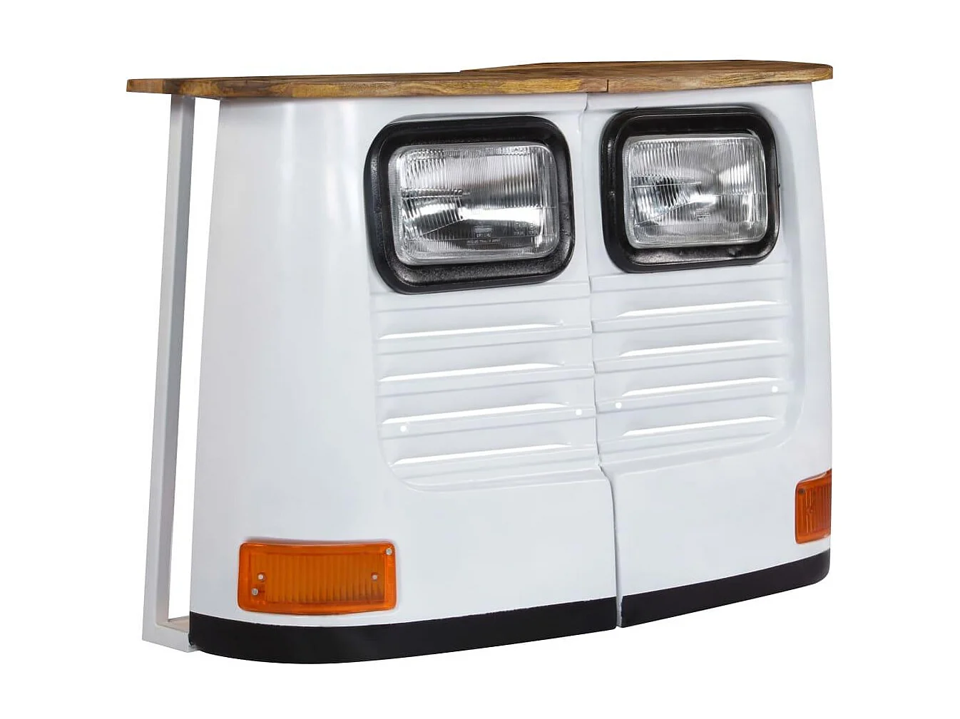 Aparador aparador consola mueble unidad de almacenamiento madera maciza de mango forma de camión blanco 4402169