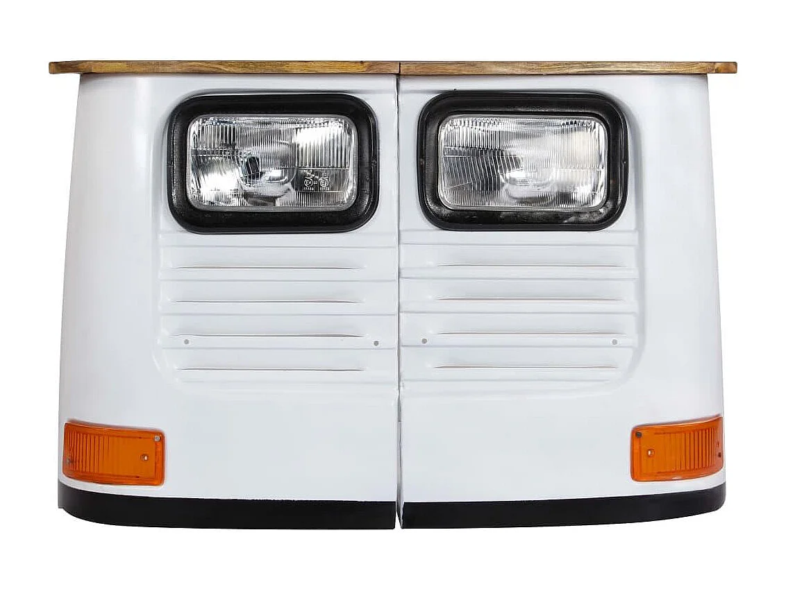 Aparador aparador consola mueble unidad de almacenamiento madera maciza de mango forma de camión blanco 4402169