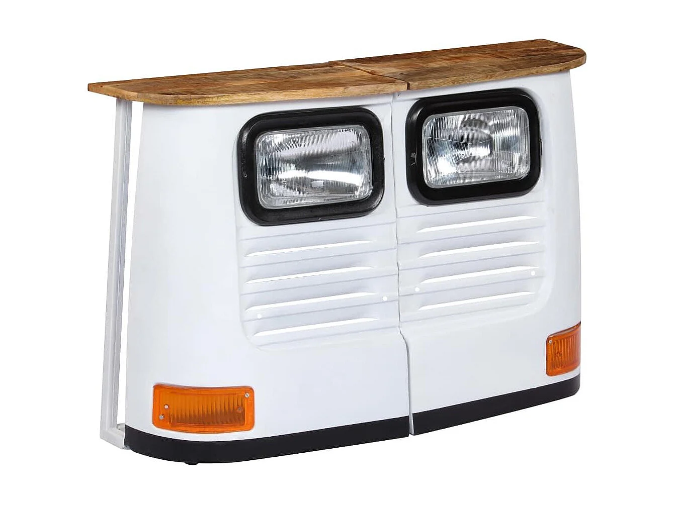 Aparador aparador consola mueble unidad de almacenamiento madera maciza de mango forma de camión blanco 4402169