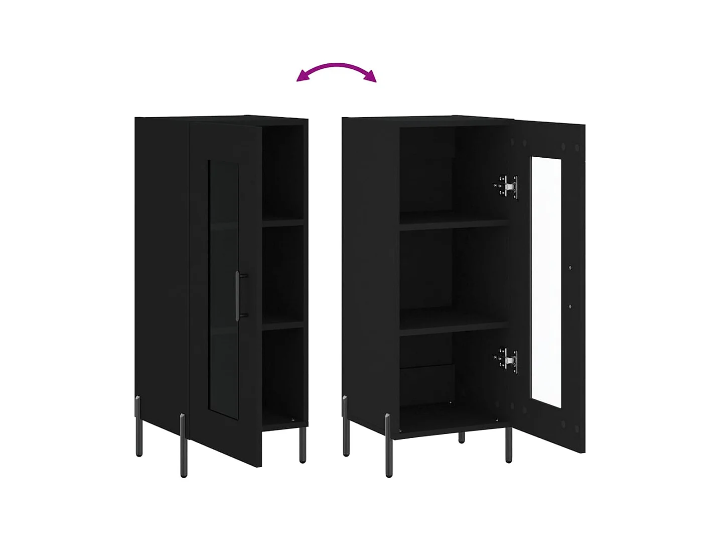 bahut commode armoire bois marron 34.5 x 34 x 90 cm 02_0035895