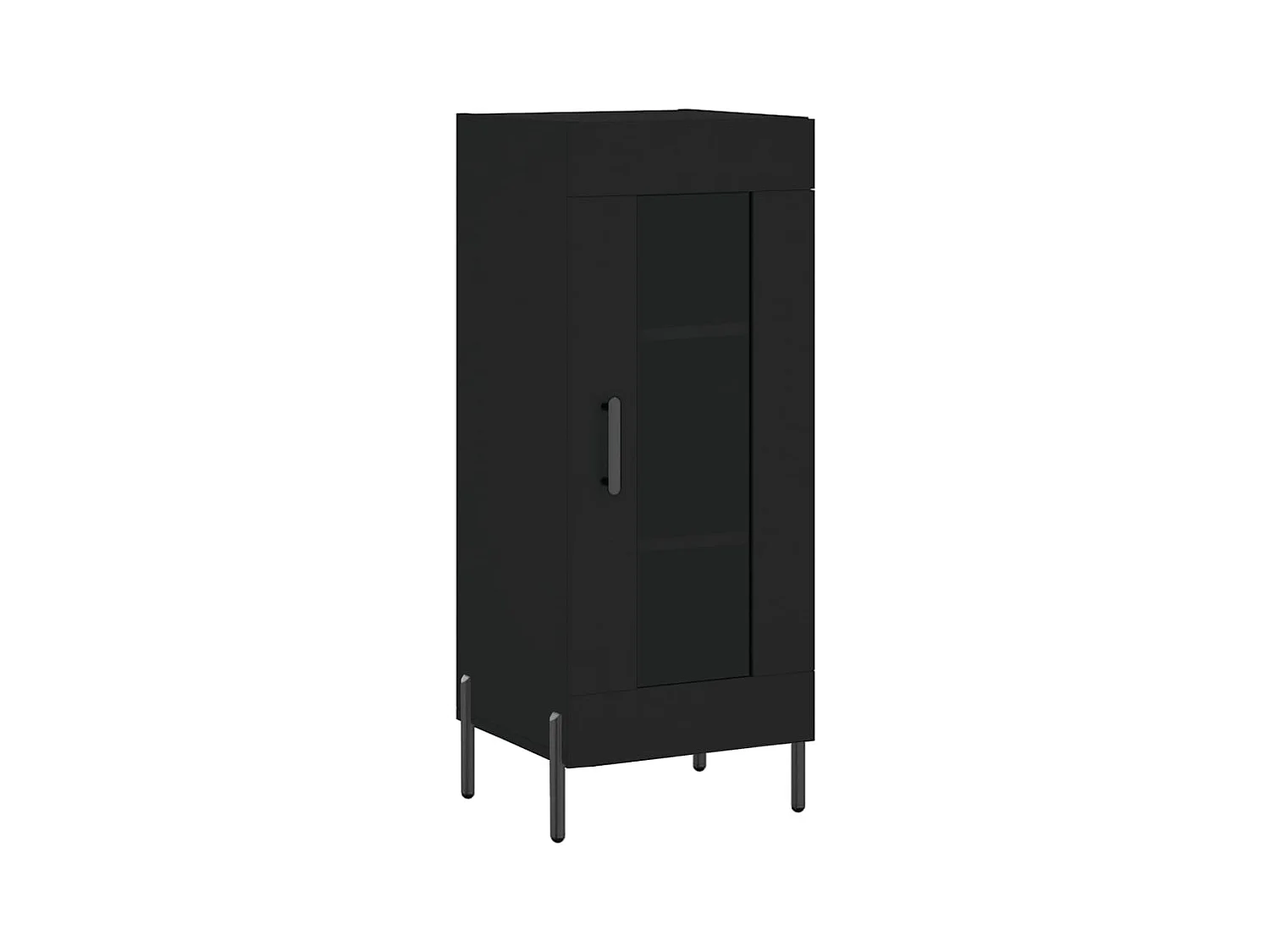 Aparador buffet cómoda armario mueble organizador cocina salón salón 34,5 x 34 x 90 cm madera contrachapada negra 02_0035895