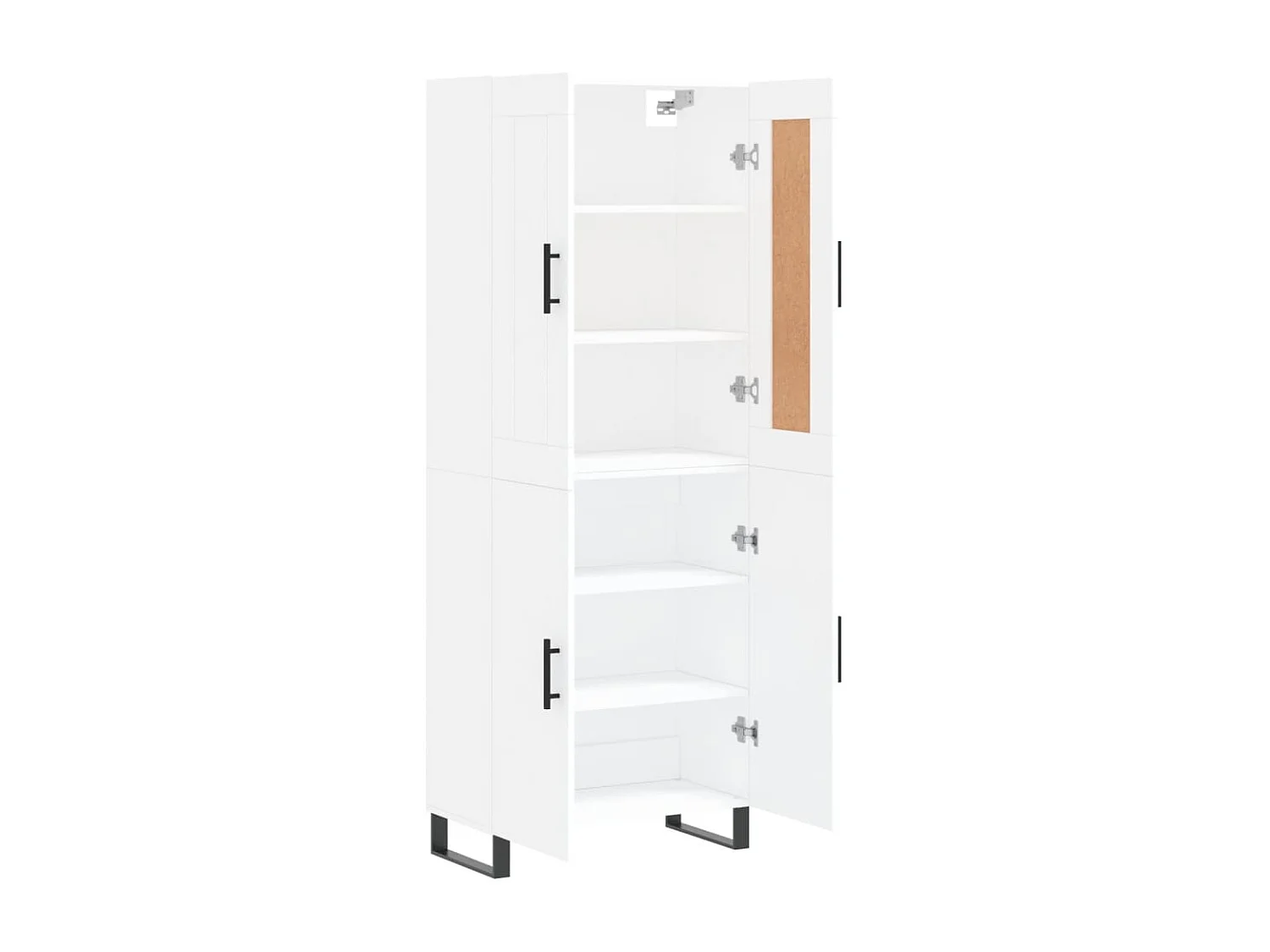Credenza cassettiera cassettiera mobile contenitore organizer cucina soggiorno soggiorno alto 69,5 x 34 x 180 cm derivati ​​del legno bianco 02_0032520