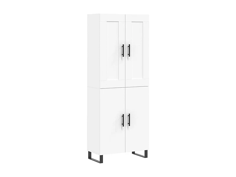 Credenza cassettiera cassettiera mobile contenitore organizer cucina soggiorno soggiorno alto 69,5 x 34 x 180 cm derivati ​​del legno bianco 02_0032520