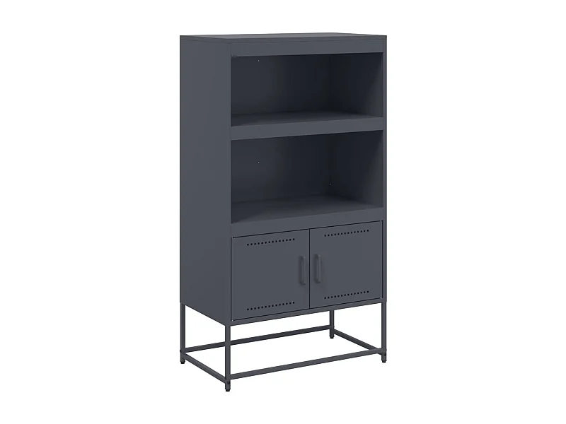 Credenza cassettiera cassettiera mobile contenitore organizer cucina soggiorno soggiorno alto 68,5 x 38,5 x 123,5 cm acciaio antracite 02_0032206