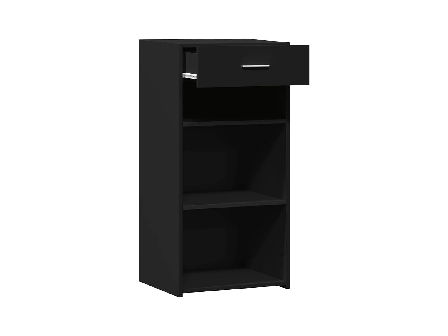 Buffet aparador cômoda armário unidade de armazenamento organizador cozinha sala de estar 45 x 42,5 x 93 cm madeira trabalhada preta 02_0035948