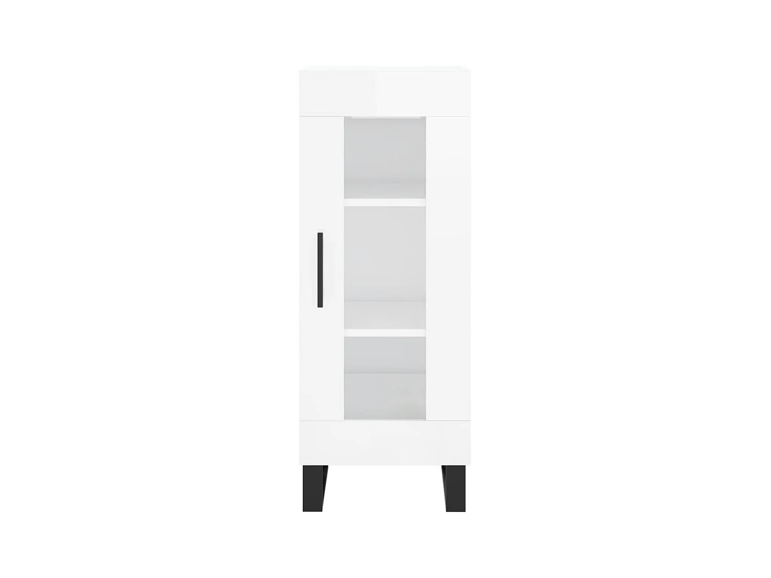 Credenza buffet cassettiera mobile contenitore organizer cucina soggiorno lucido 34,5 x 34 x 90 cm derivati ​​del legno bianco 02_0030631