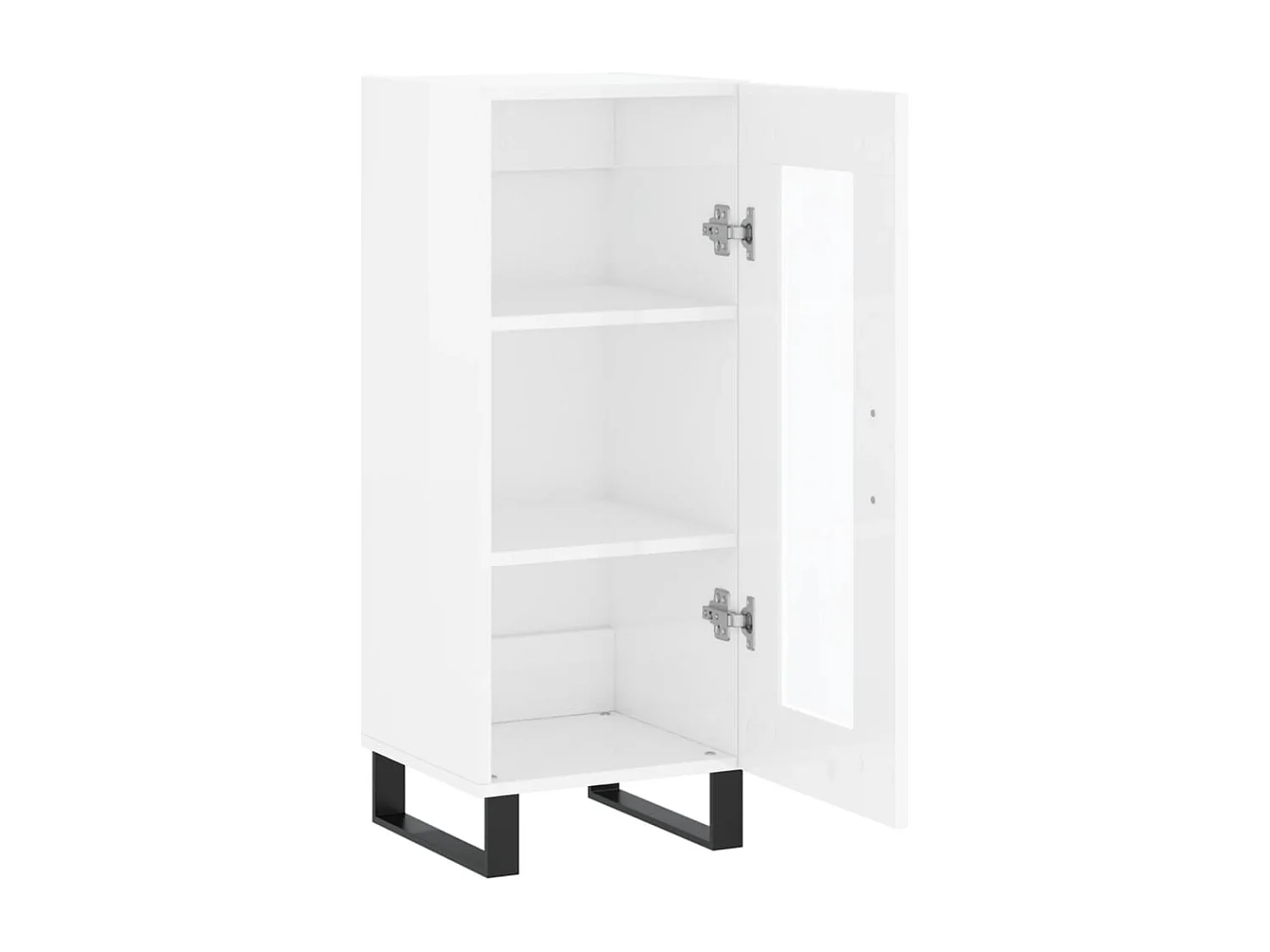 Credenza buffet cassettiera mobile contenitore organizer cucina soggiorno lucido 34,5 x 34 x 90 cm derivati ​​del legno bianco 02_0030631