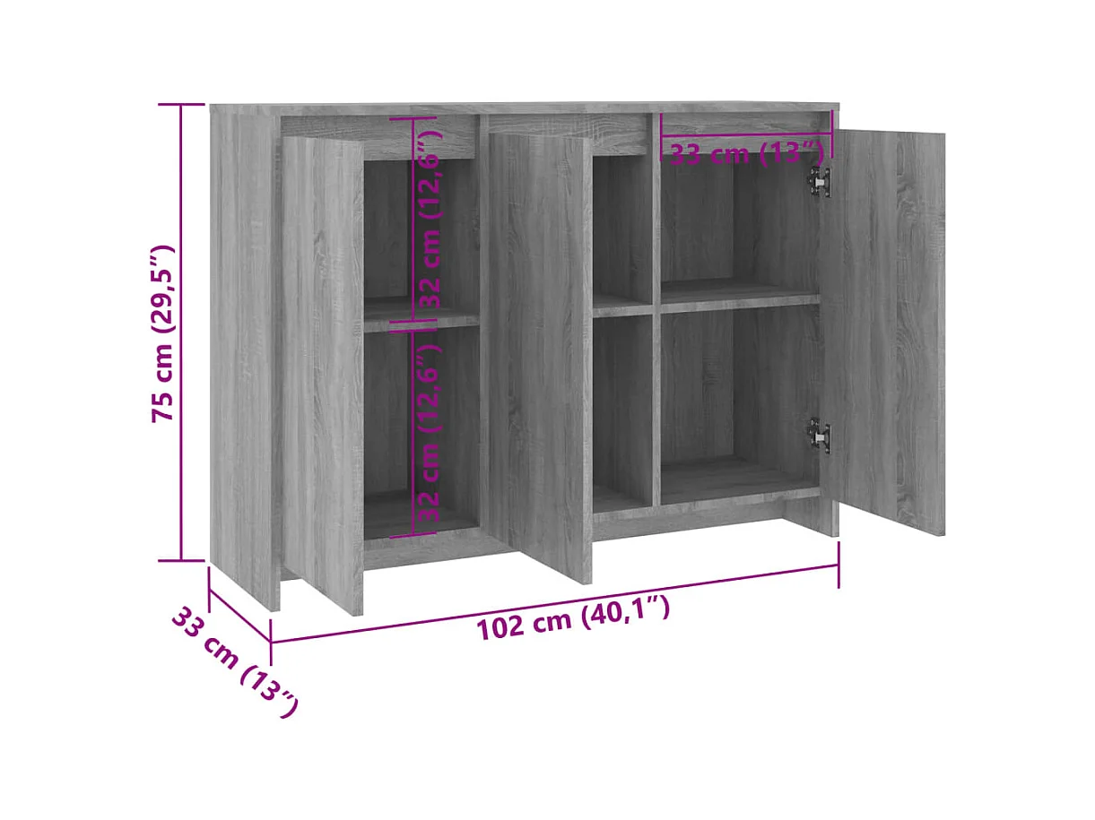 bahut commode armoire bois marron 102 x 33 x 75 cm 02_0036268