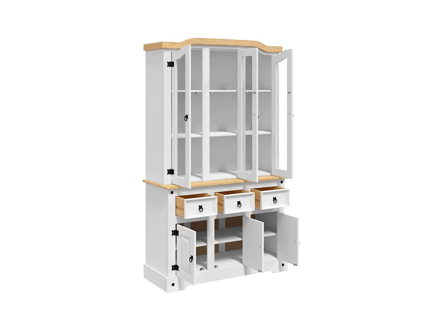 bahut commode armoire bois blanche 112 x 43 x 196 cm 02_0034220