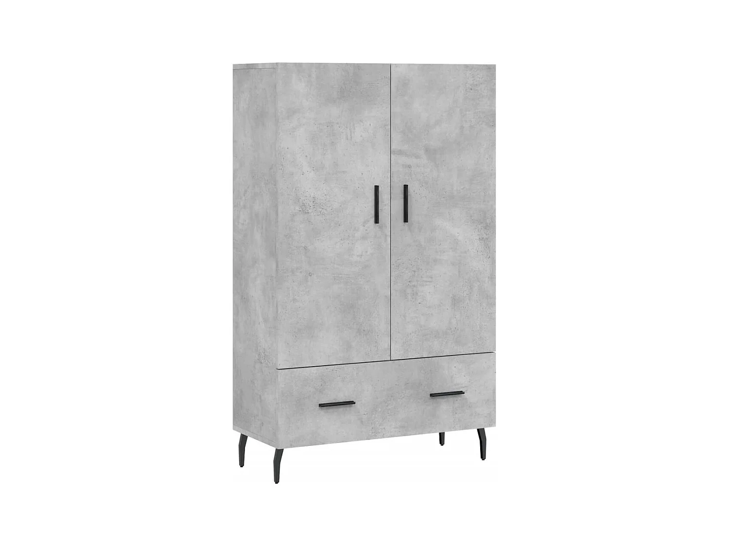 Credenza buffet cassettiera mobile contenitore organizer cucina soggiorno soggiorno alto 69,5 x 31 x 115 cm derivati ​​del legno grigio 02_0034478