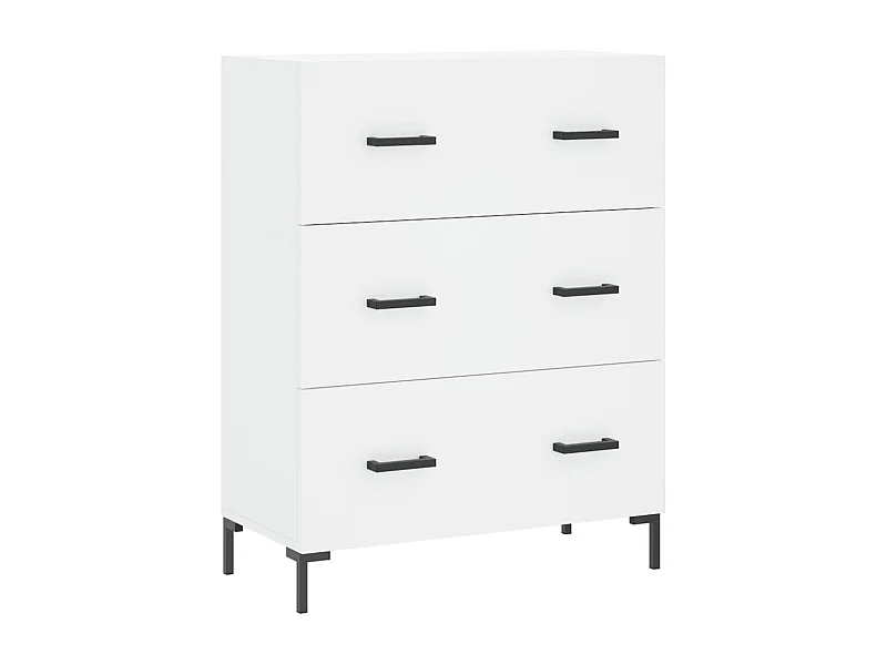 Credenza buffet cassettiera mobile contenitore organizer cucina soggiorno soggiorno 69,5 x 34 x 90 cm derivati ​​del legno bianco 02_0030443