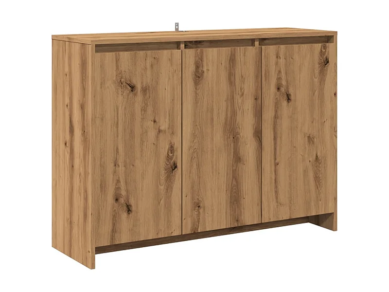Aparador buffet cómoda armario unidad de almacenamiento organizador cocina salón hecho a mano 102 x 33 x 75 cm madera contrachapada marrón 02_0030806