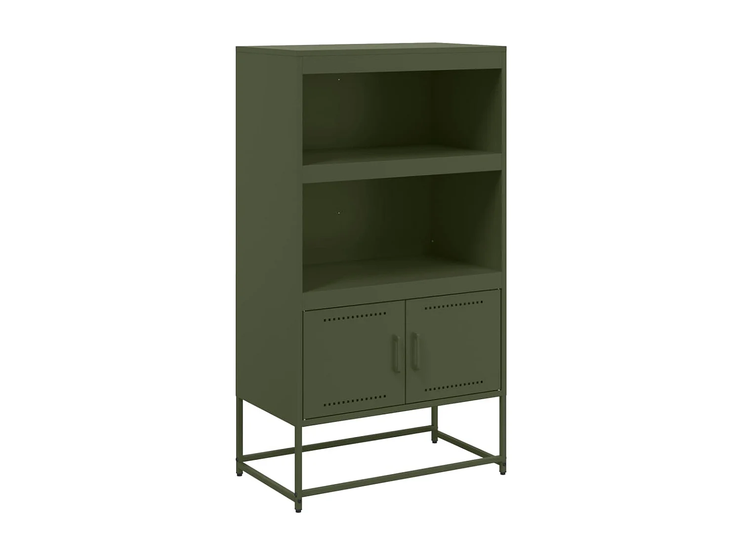 Aparador cómoda cómoda armario mueble organizador cocina salón salón alto oliva 68,5 x 38,5 x 123,5 cm acero verde 02_0035644