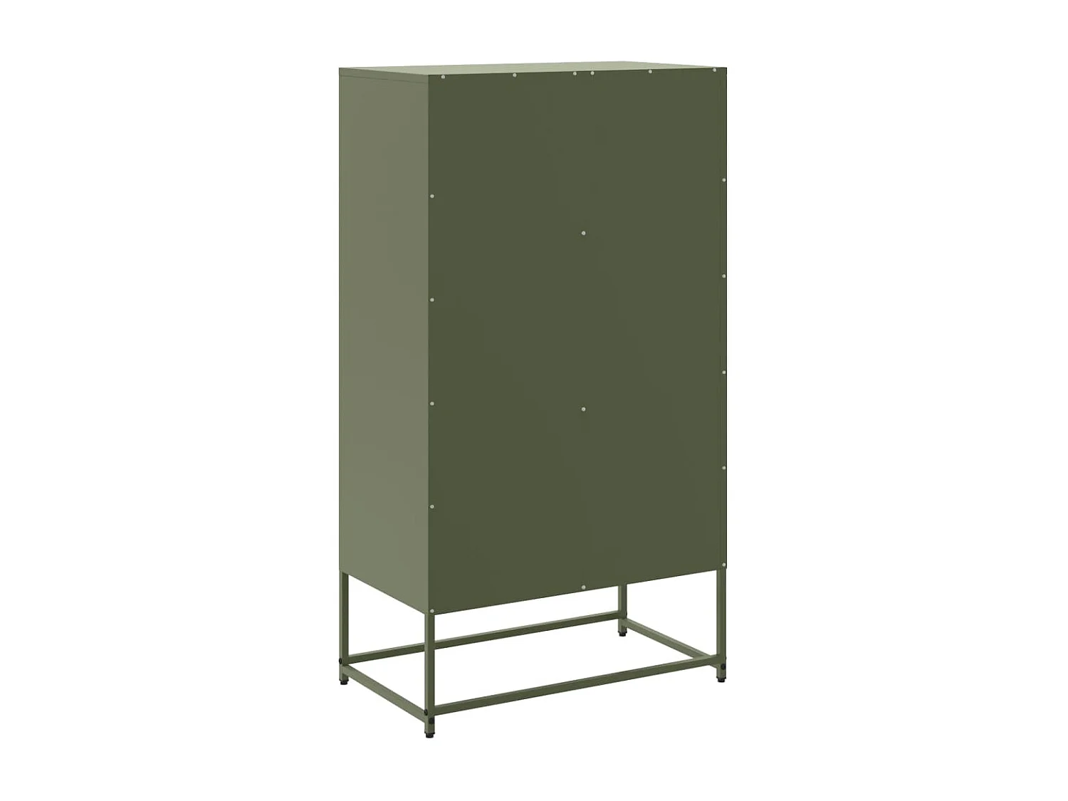 Aparador cómoda cómoda armario mueble organizador cocina salón salón alto oliva 68,5 x 38,5 x 123,5 cm acero verde 02_0035644