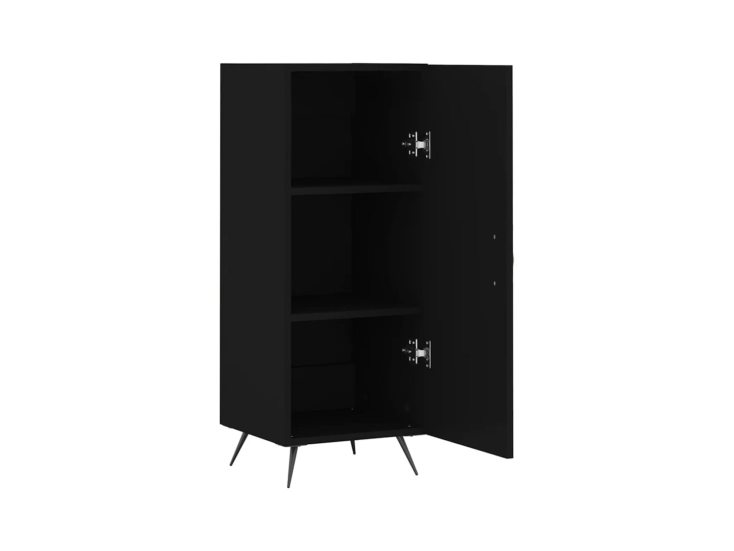 Aparador buffet cómoda mueble mueble de almacenamiento organizador cocina salón salón 34,5 x 34 x 90 cm madera contrachapada negra 02_0035890