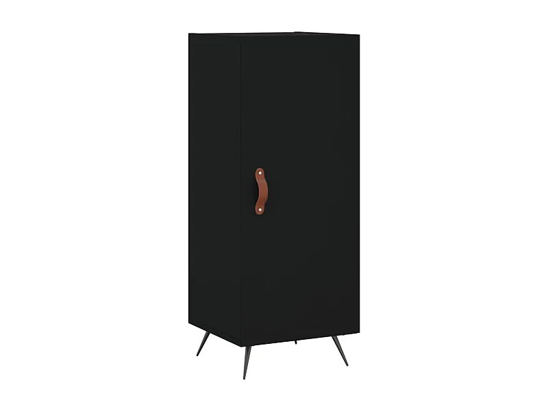 Aparador buffet cómoda mueble mueble de almacenamiento organizador cocina salón salón 34,5 x 34 x 90 cm madera contrachapada negra 02_0035890