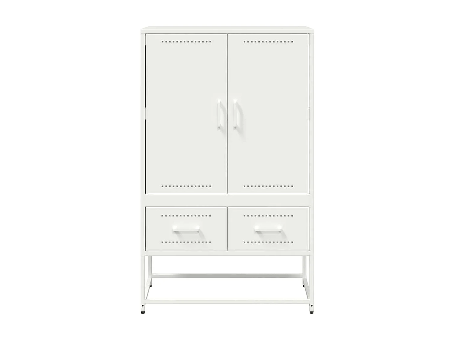 Aparador cômoda armário armário organizador cozinha sala sala alto 68 x 39 x 111,5 cm aço branco 02_0032486