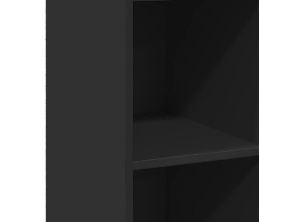 Aparador cômoda armário armário organizador cozinha sala sala 40 x 41 x 124 cm madeira trabalhada preta 02_0035940