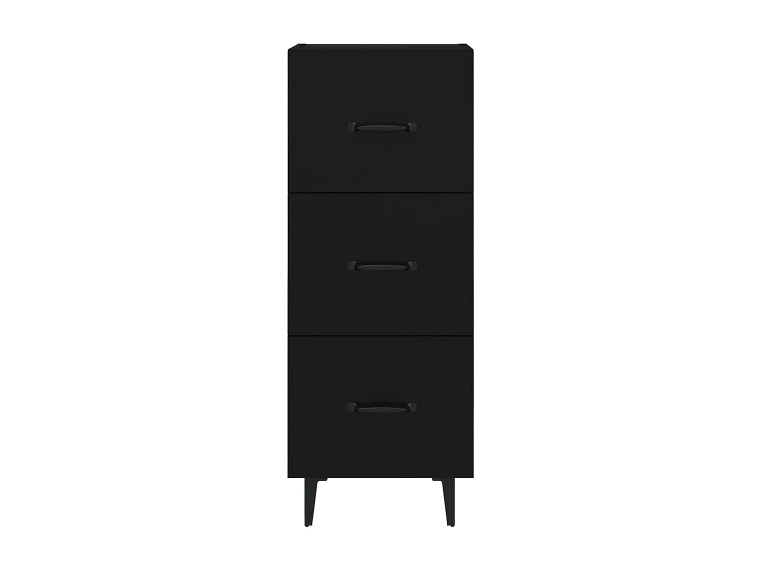 Credenza buffet cassettiera mobile contenitore organizer cucina soggiorno soggiorno 34,5 x 34 x 90 cm multistrato nero 02_0035880