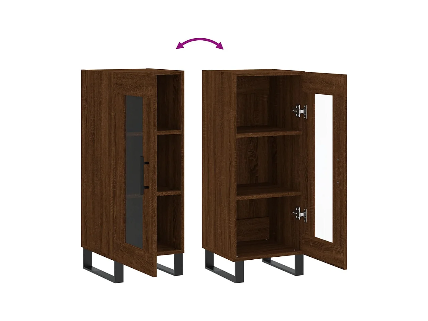 bahut commode armoire bois marron 34.5 x 34 x 90 cm 02_0031198