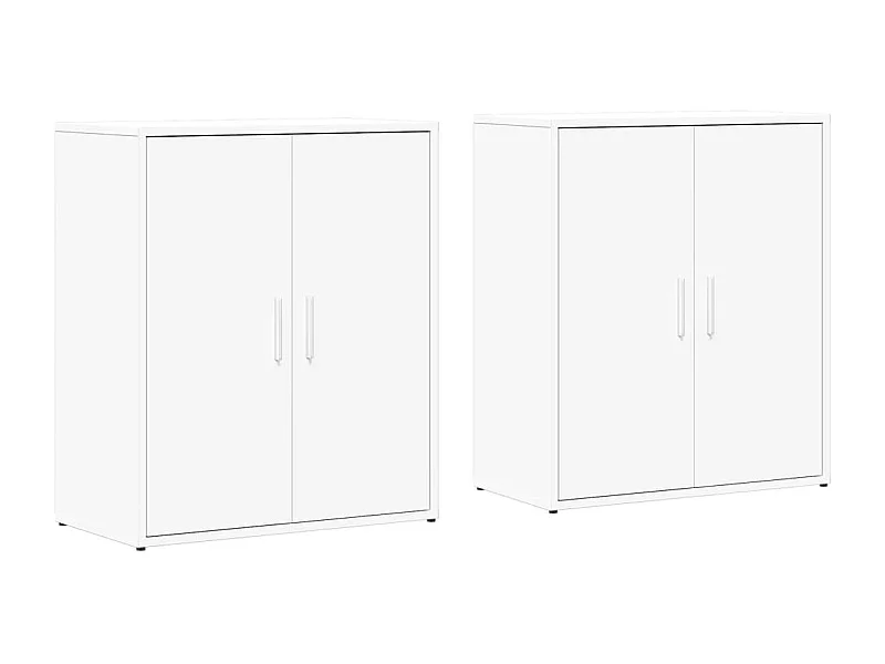 Credenza buffet cassettiera mobile contenitore organizer cucina soggiorno soggiorni set da 2 60 x 31 x 70 cm legno composito bianco 02_0036674