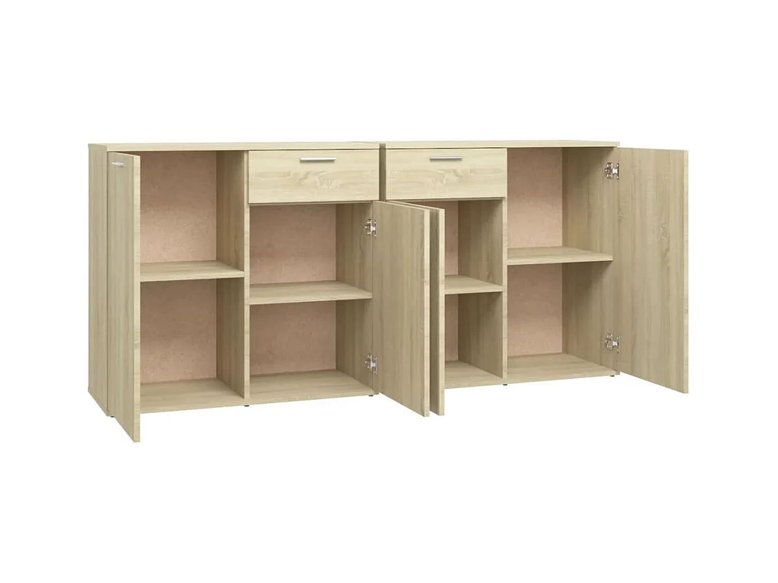 Aparador aparador cómoda armario mueble organizador cocina salón salón Sonoma 160 x 36 x 75 cm madera contrachapada marrón 02_0031497