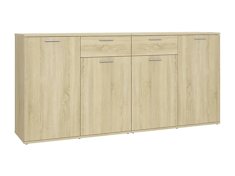 Aparador aparador cômoda armário organizador cozinha sala sala Sonoma 160 x 36 x 75 cm madeira trabalhada marrom 02_0031497