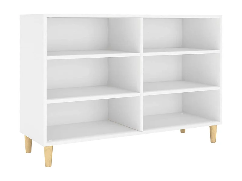 Aparador buffet cómoda mueble mueble de almacenaje organizador cocina salón salón 103,5 x 35 x 70 cm madera contrachapada blanco 02_0030181