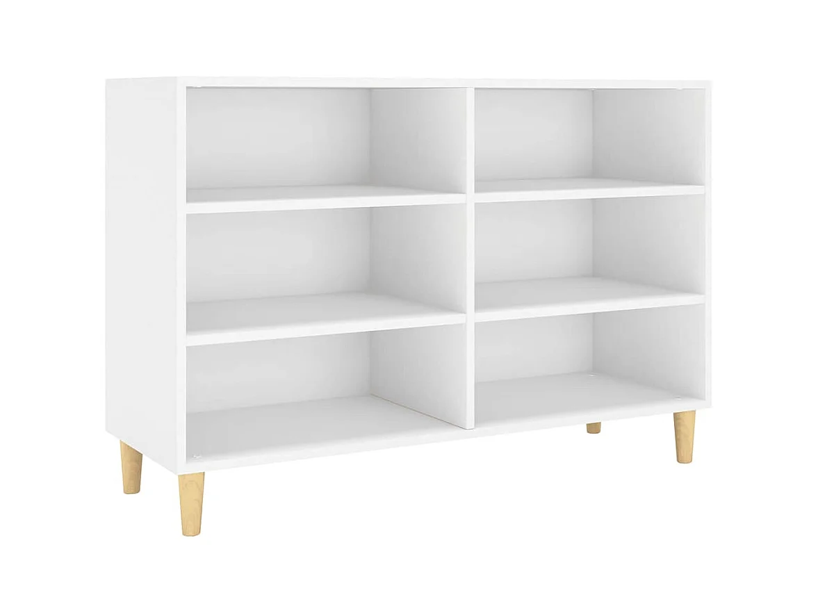 Aparador buffet cómoda mueble mueble de almacenaje organizador cocina salón salón 103,5 x 35 x 70 cm madera contrachapada blanco 02_0030181