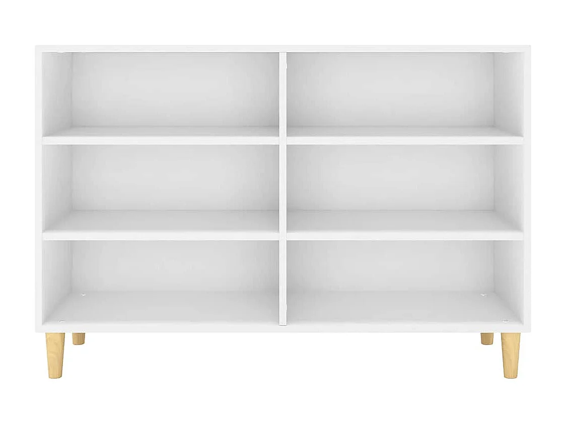 Buffet aparador cômoda armário unidade de armazenamento organizador cozinha sala de estar 103,5 x 35 x 70 cm madeira trabalhada branca 02_0030181