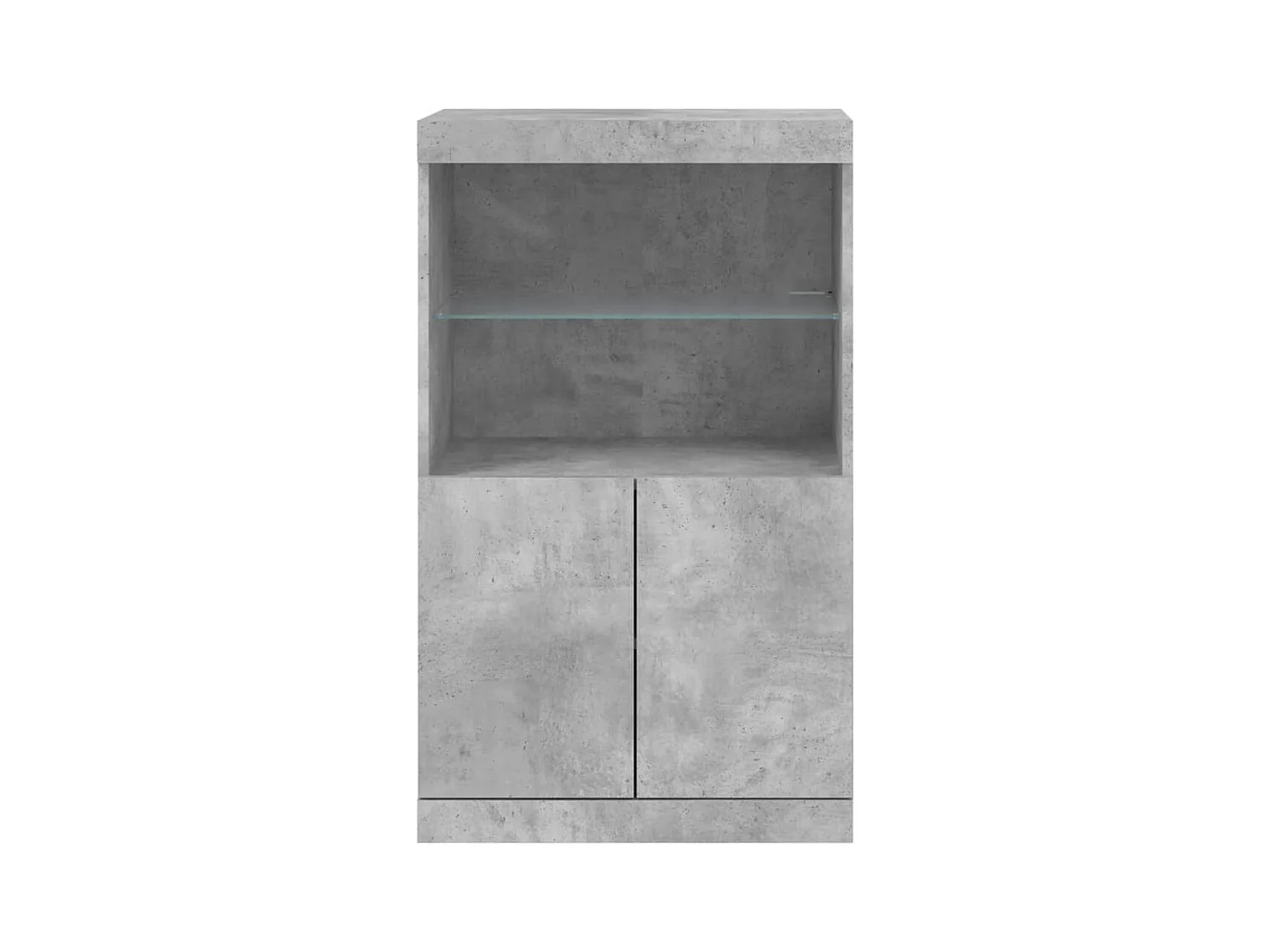 Aparador buffet cômoda armário organizador cozinha sala sala com luzes LED 60,5 x 37 x 100 cm cinza 02_0030001