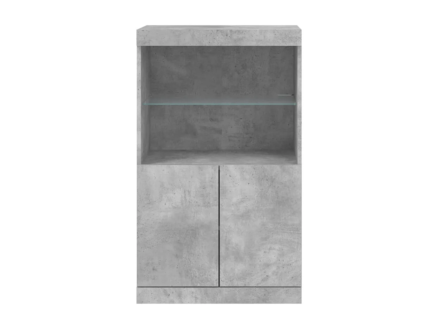 Aparador buffet cômoda armário organizador cozinha sala sala com luzes LED 60,5 x 37 x 100 cm cinza 02_0030001