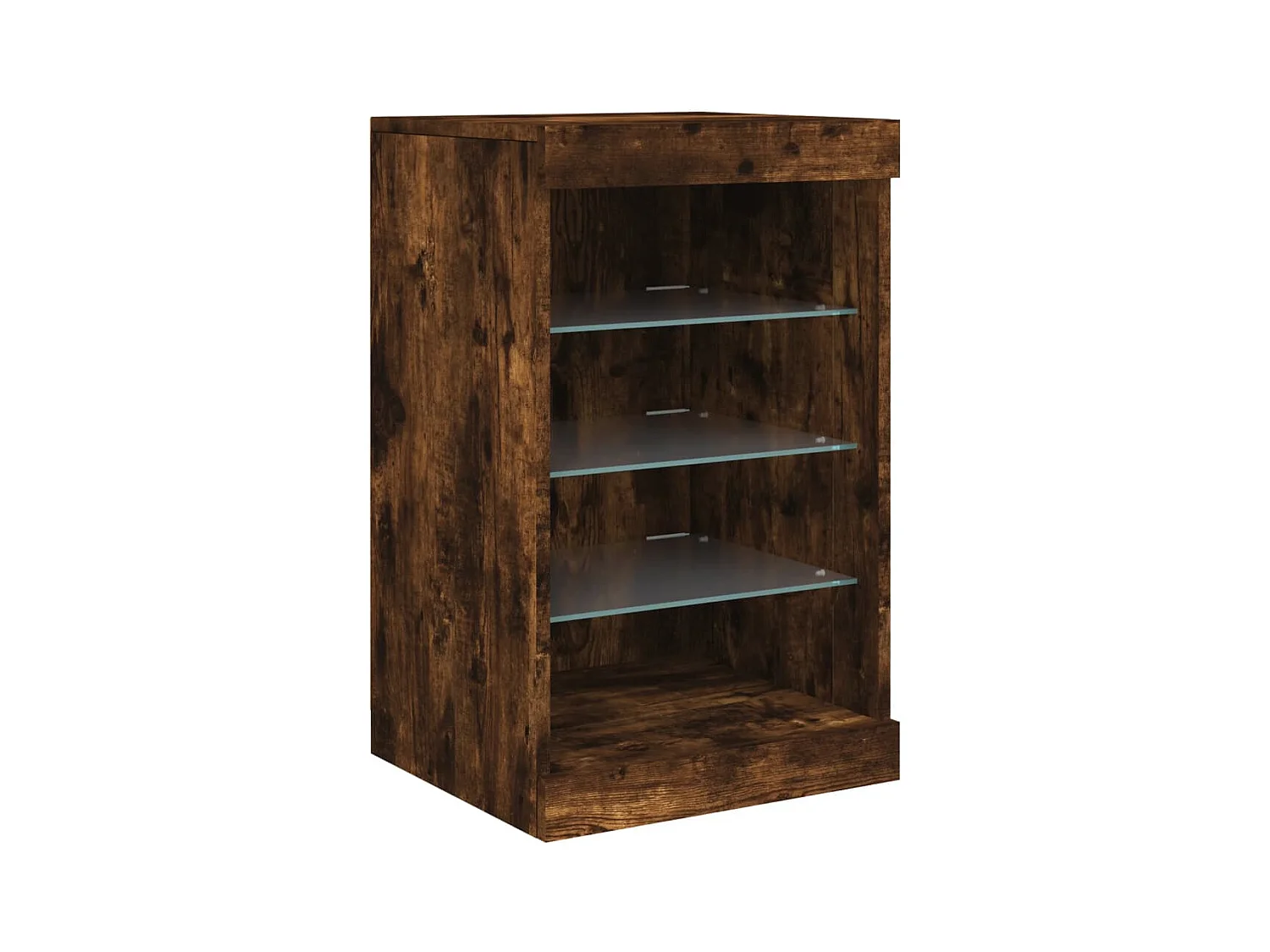 Aparador cômoda armário armário organizador cozinha sala sala com luzes LED 41 x 37 x 67 cm marrom 02_0029886