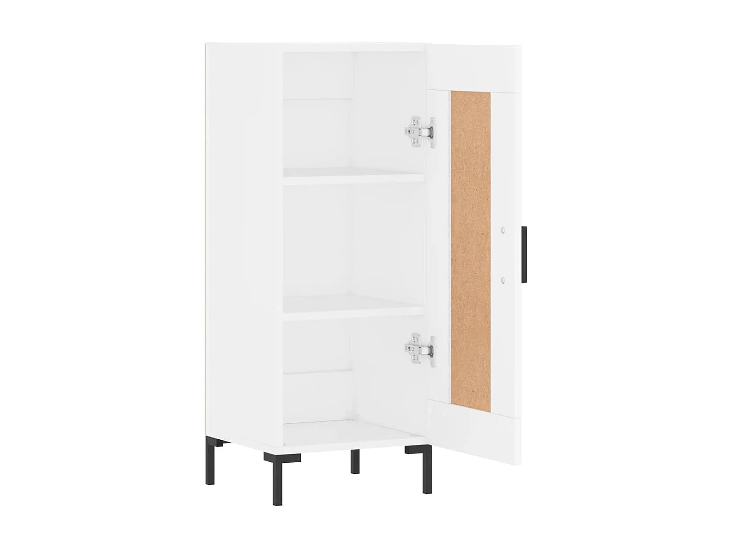 Aparador buffet cómoda mueble mueble de almacenamiento organizador cocina salón salón 34,5 x 34 x 90 cm madera contrachapada blanco 02_0030281