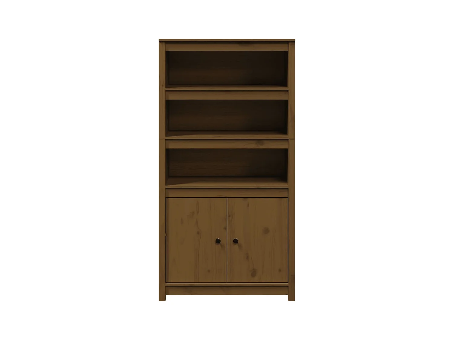 Aparador cómoda cómoda armario mueble organizador cocina salón salón alto 80 x 35 x 154 cm madera maciza de pino marrón 02_0034759