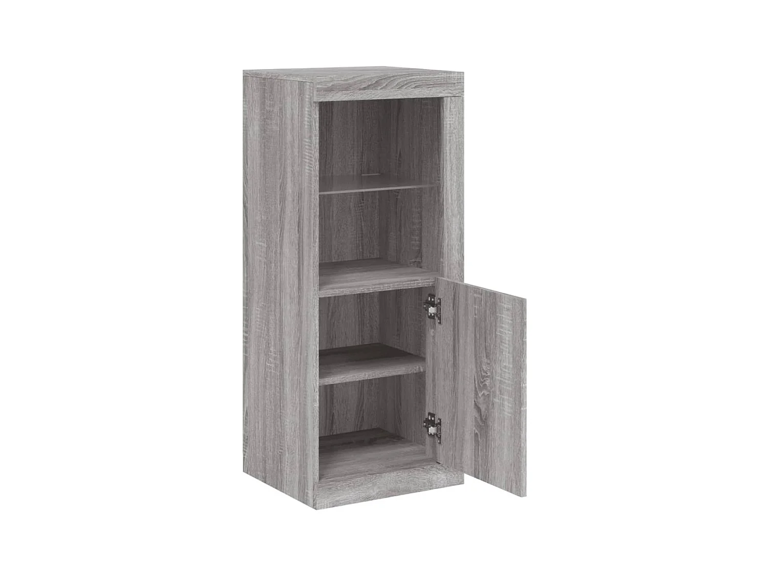 Credenza buffet cassettiera mobile contenitore organizer cucina soggiorno soggiorno con luci a LED sonoma 41 x 37 x 100 cm grigio 02_0030072