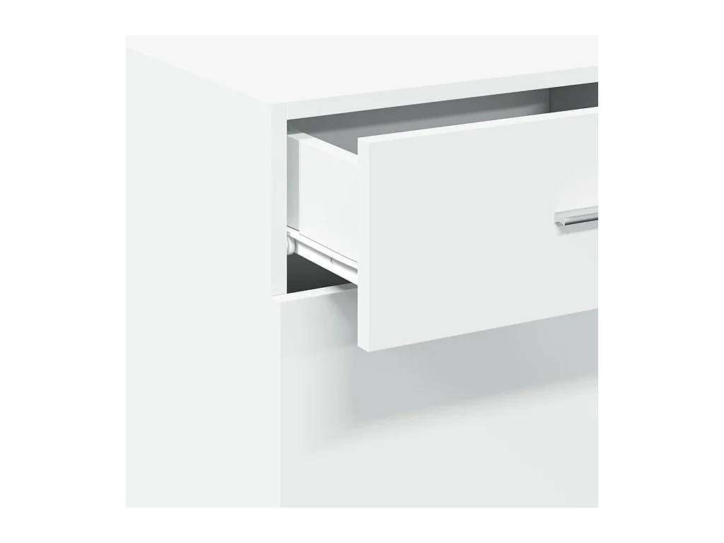 Aparador buffet cómoda mueble mueble de almacenaje organizador cocina salón salón 45 x 42,5 x 93 cm madera contrachapada blanco 02_0030316