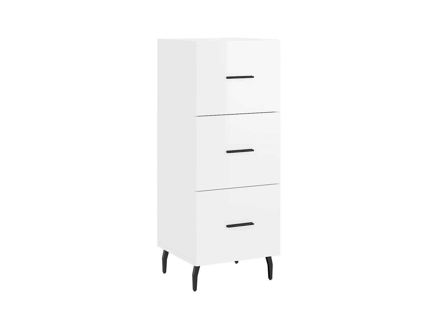 Buffet aparador cômoda armário unidade de armazenamento organizador cozinha sala brilhante 34,5 x 34 x 90 cm madeira trabalhada branca 02_0030613