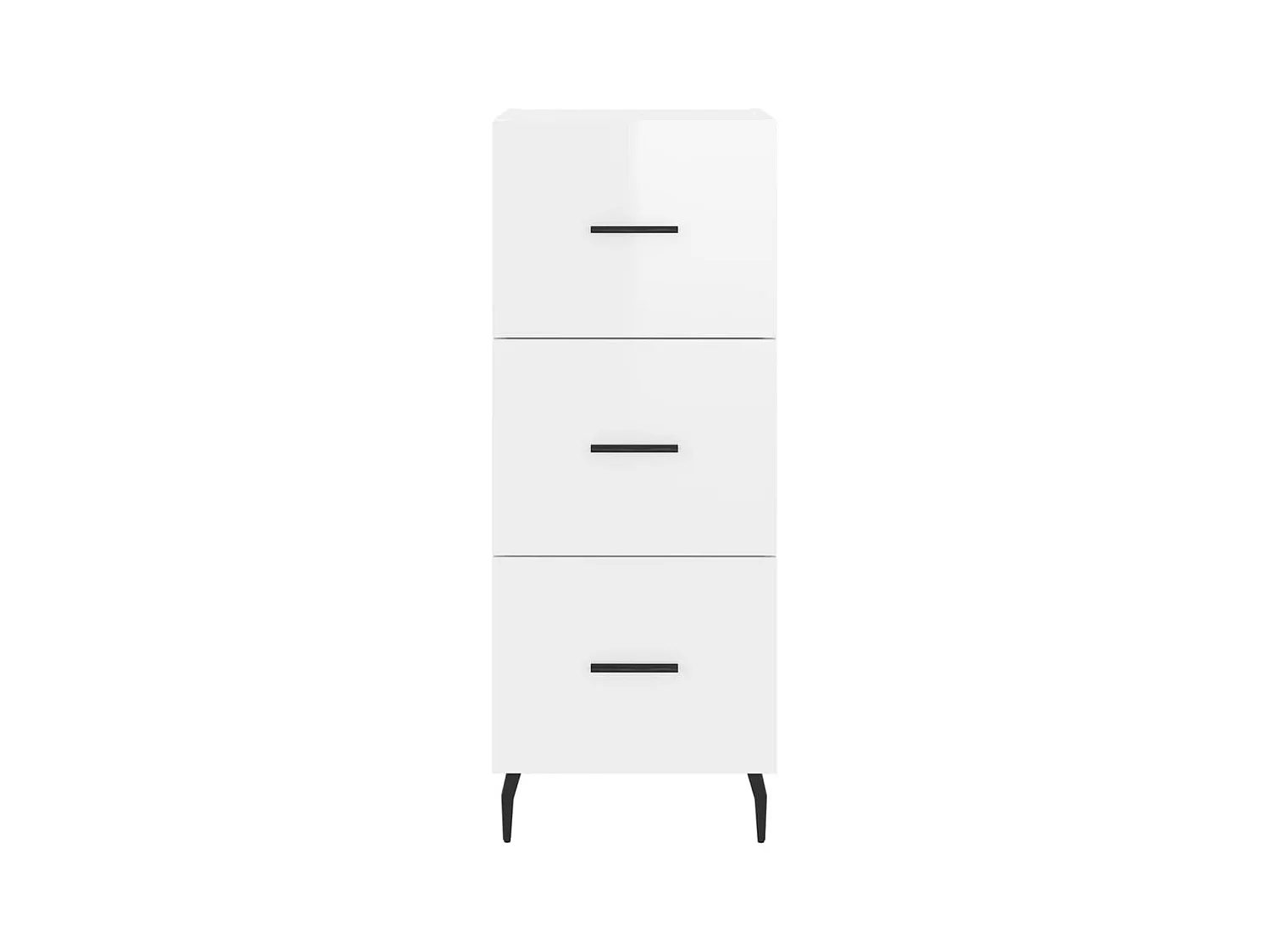 Buffet aparador cômoda armário unidade de armazenamento organizador cozinha sala brilhante 34,5 x 34 x 90 cm madeira trabalhada branca 02_0030613