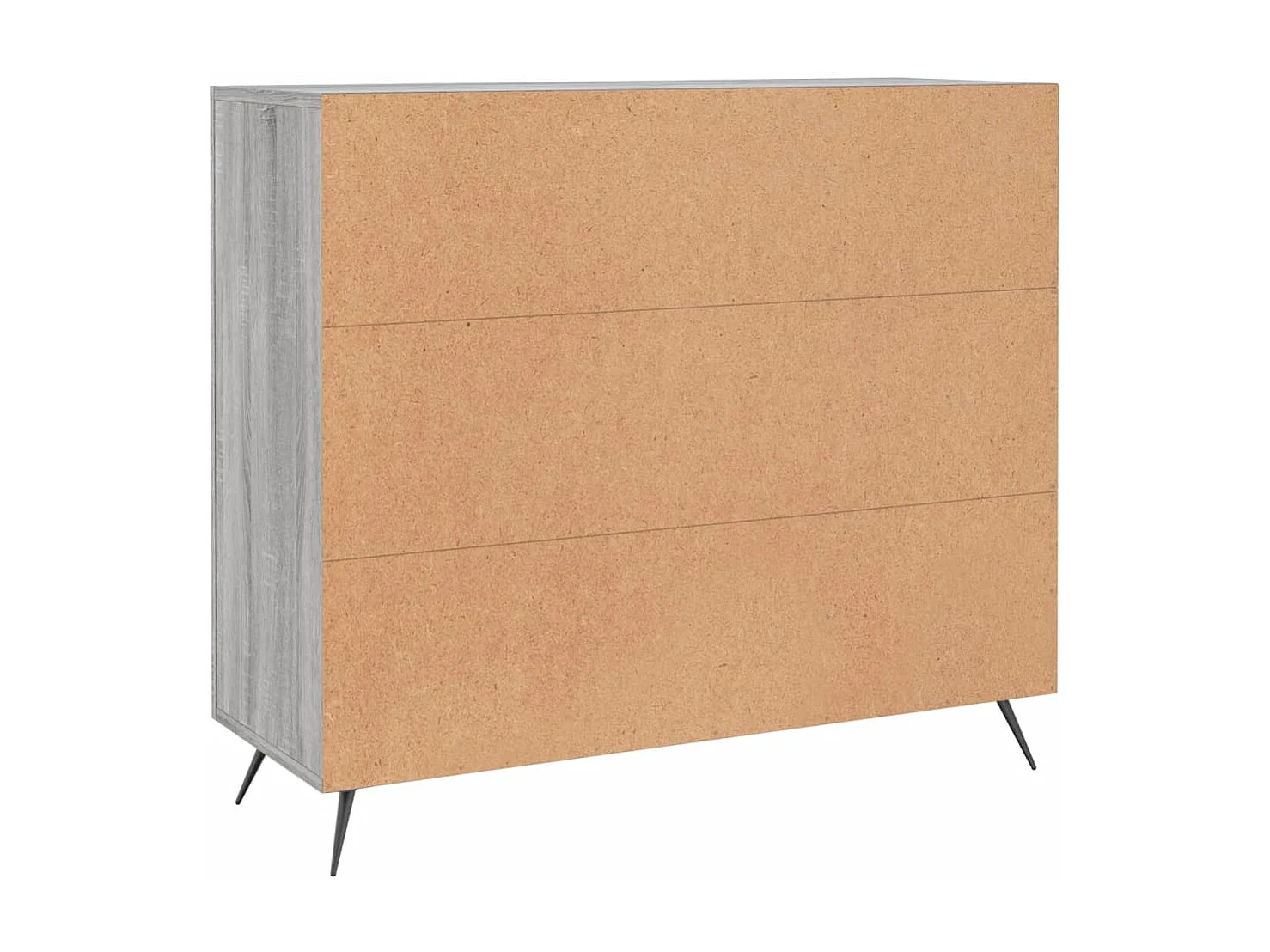 Credenza cassettiera cassettiera mobile contenitore organizer cucina soggiorno soggiorno Sonoma 90 x 34 x 80 cm derivati ​​del legno grigio 02_0036552