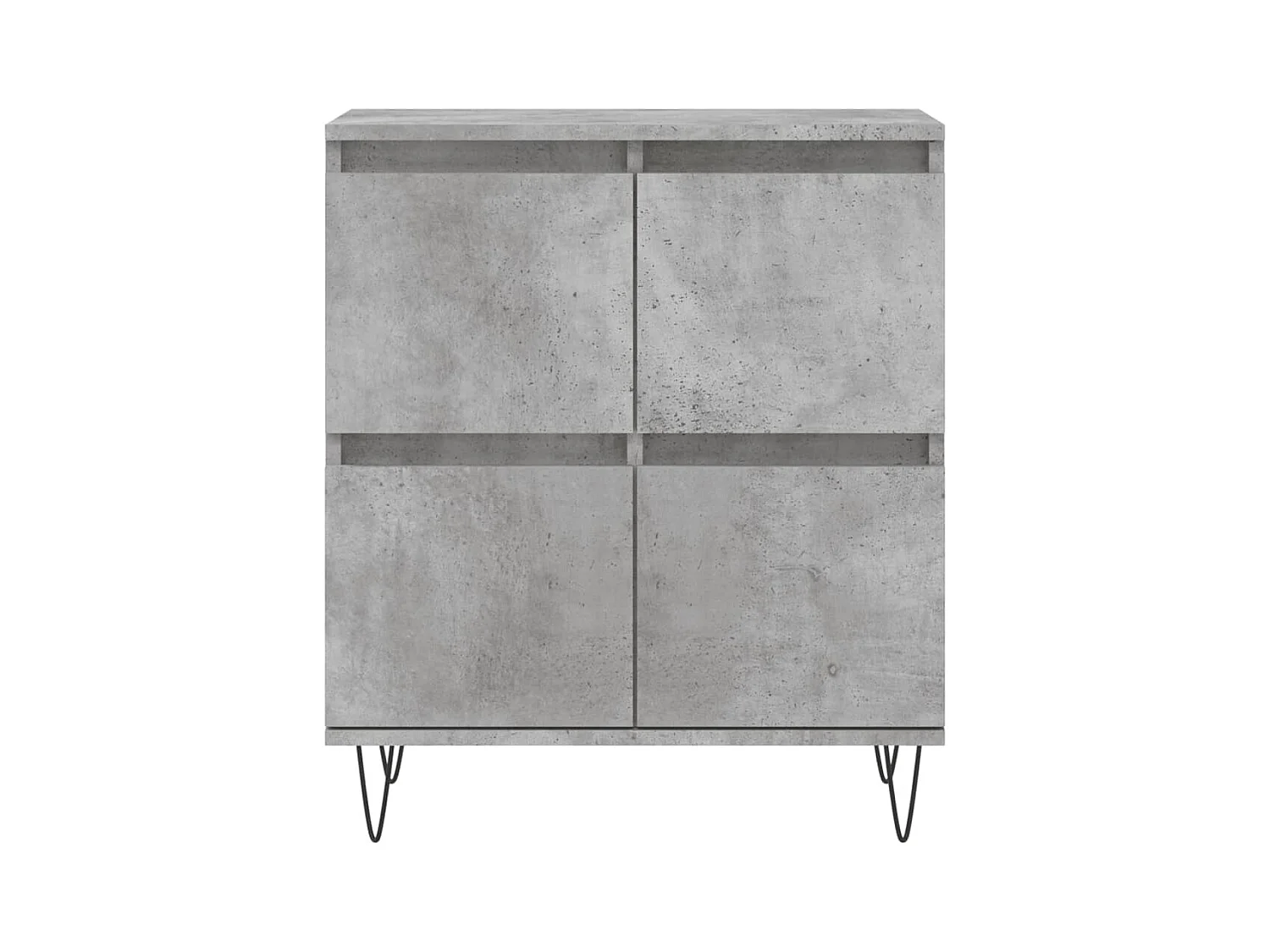 Credenza buffet cassettiera mobile contenitore organizer cucina soggiorno soggiorni set da 2 pannelli in derivati ​​del legno grigio 02_0036876