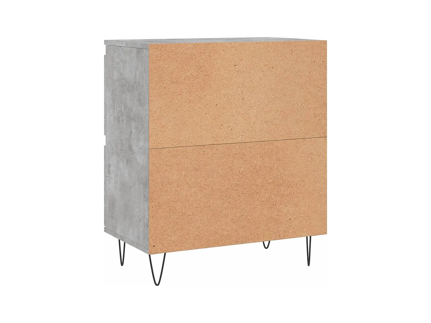 Credenza buffet cassettiera mobile contenitore organizer cucina soggiorno soggiorni set da 2 pannelli in derivati ​​del legno grigio 02_0036876