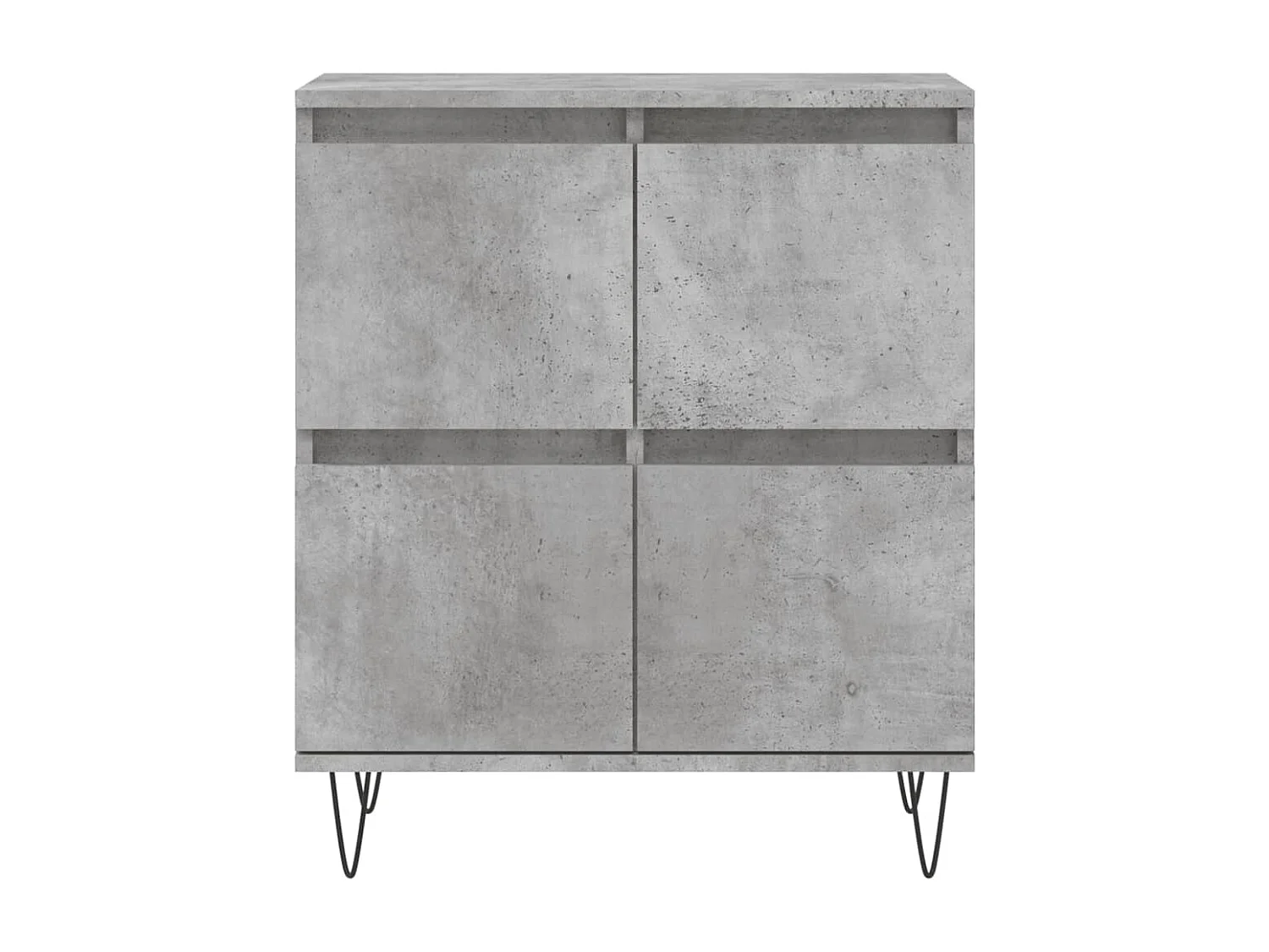 Credenza buffet cassettiera mobile contenitore organizer cucina soggiorno soggiorni set da 2 pannelli in derivati ​​del legno grigio 02_0036876
