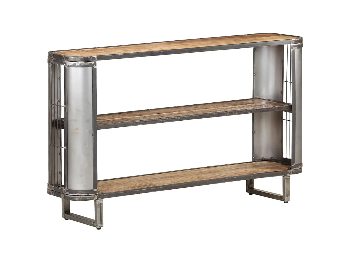 Aparador buffet cómoda armario mueble organizador cocina salón salón 120 x 30 x 73 cm madera maciza de mango marrón 02_0029536