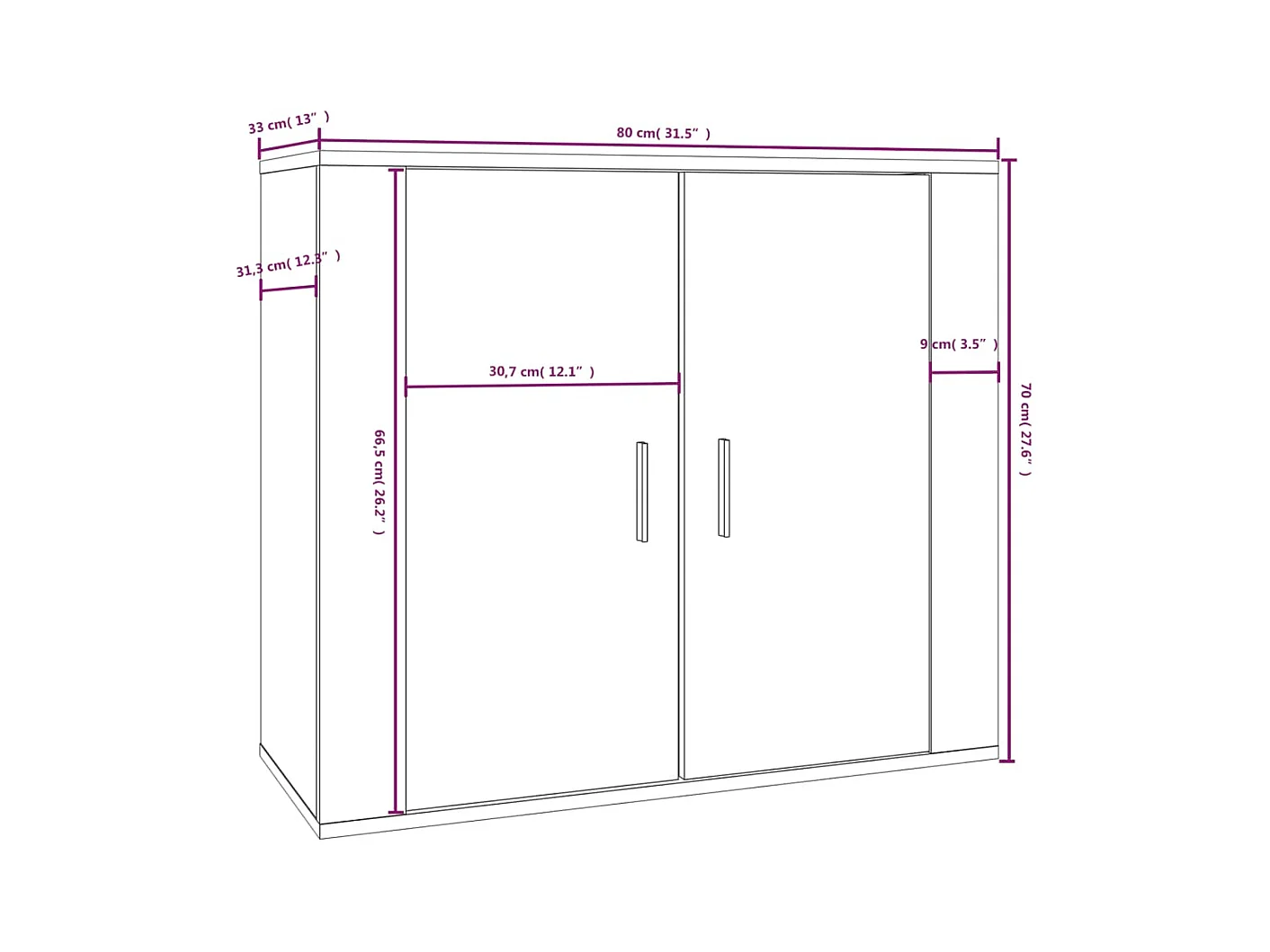bahut commode armoire bois marron 80 x 33 x 70 cm 02_0036132