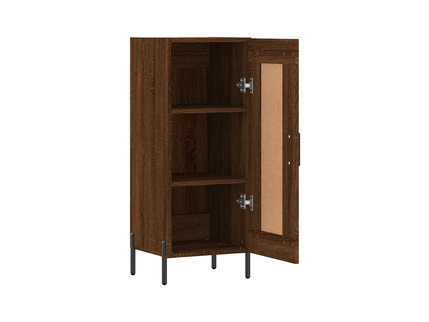 Buffet aparador cômoda armário unidade de armazenamento organizador cozinha sala de estar 34,5 x 34 x 90 cm madeira trabalhada marrom 02_0031233