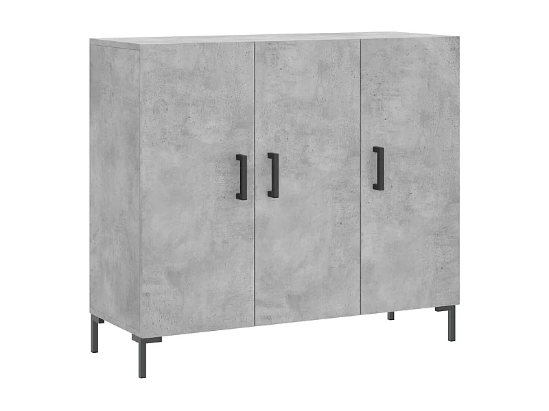 Aparador buffet cómoda armario mueble organizador cocina salón salón 90 x 34 x 80 cm madera contrachapada gris 02_0032123