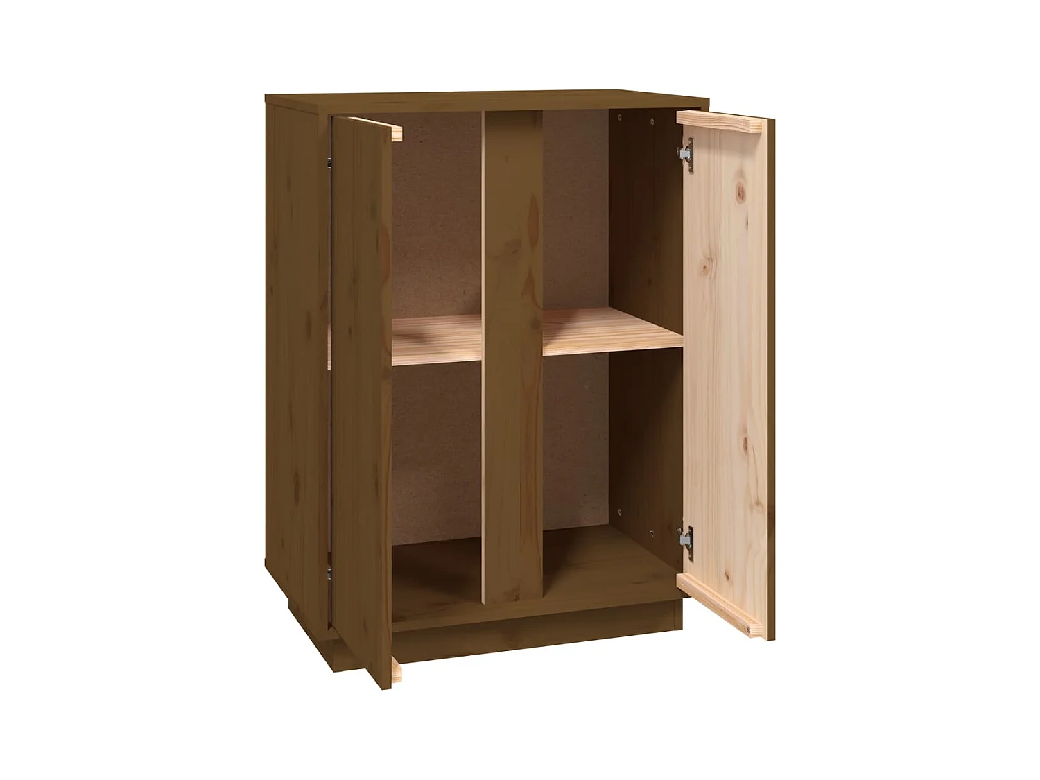 Aparador buffet cómoda armario mueble organizador cocina salón salón 60 x 35 x 80 cm madera maciza de pino marrón 02_0035755