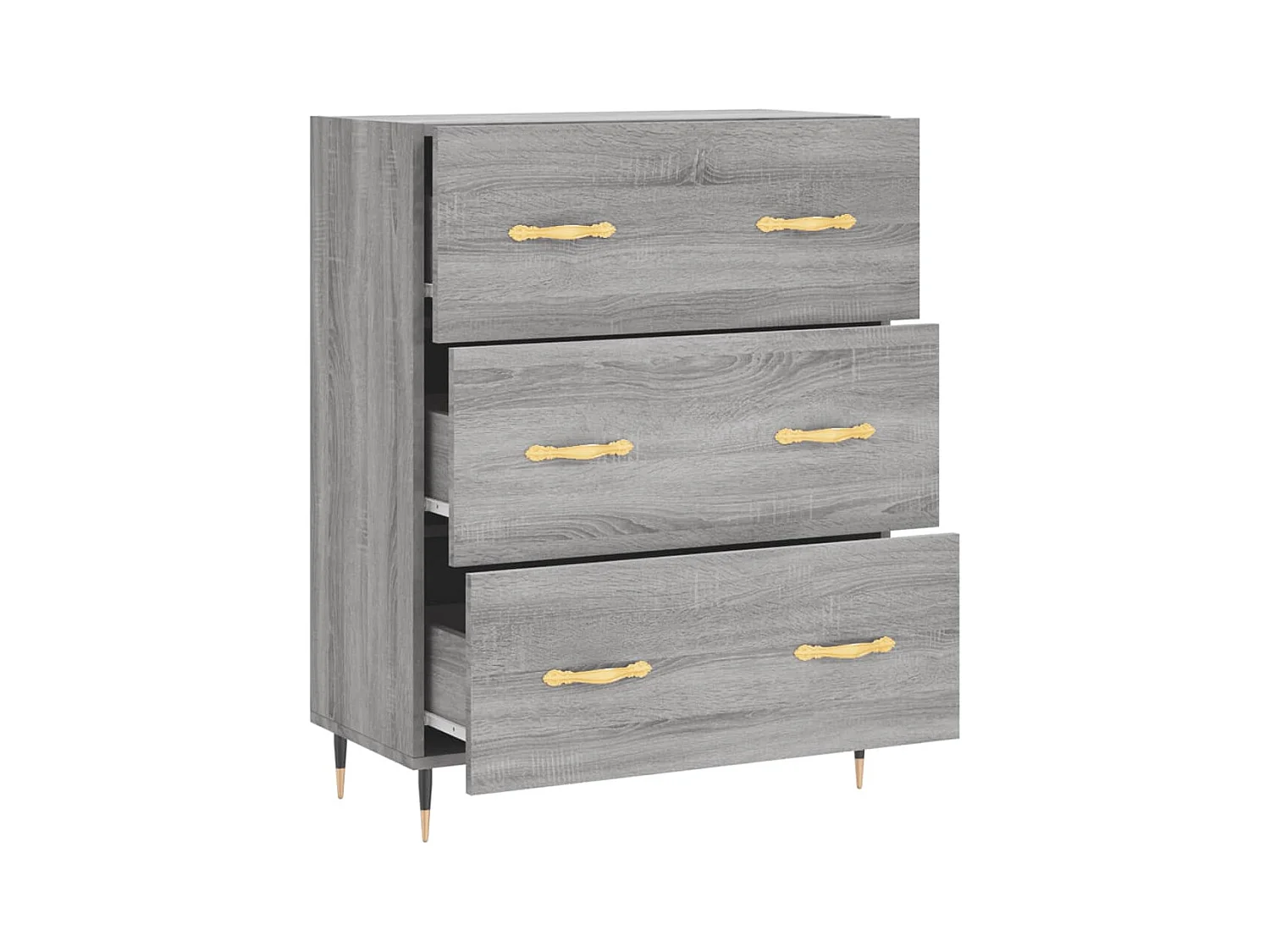 Aparador cómoda cómoda armario mueble organizador cocina salón salón Sonoma 69,5 x 34 x 90 cm madera contrachapada gris 02_0036478