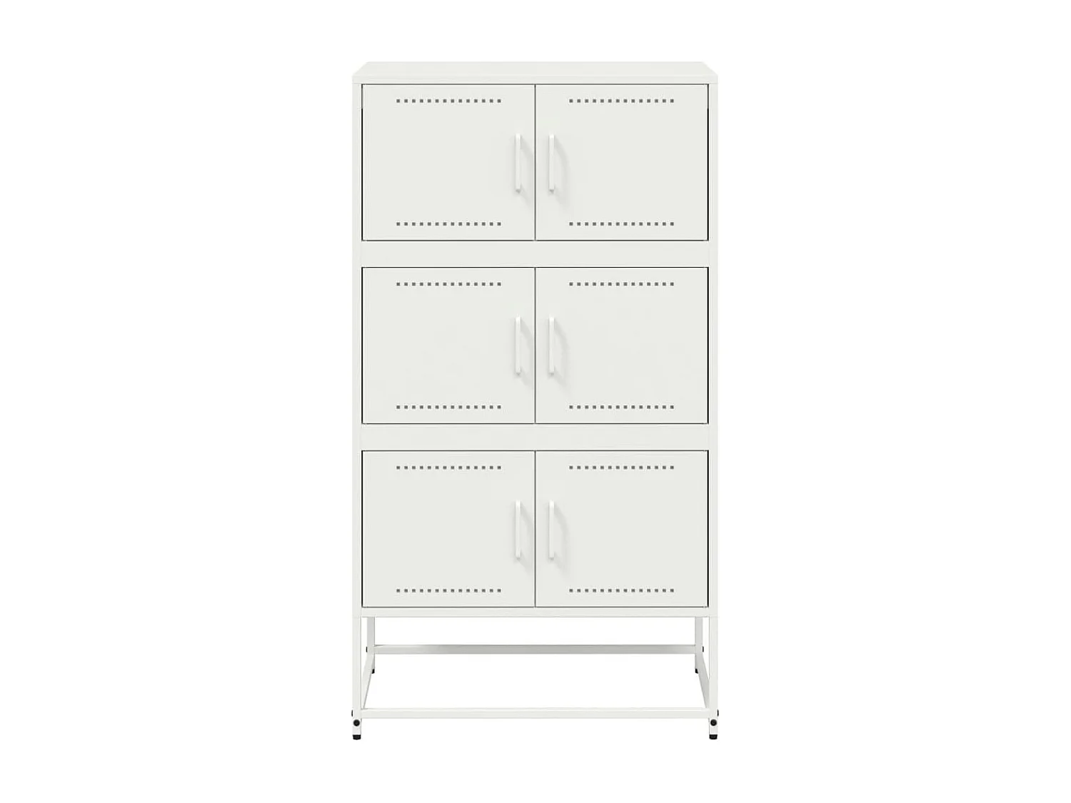 Aparador cómoda cómoda mueble mueble de almacenaje organizador cocina salón salón 68,5 x 38,5 x 123,5 cm acero blanco 02_0036211